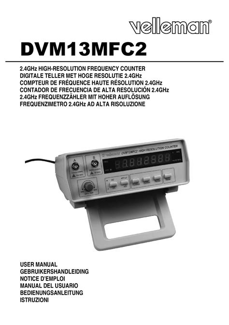 VELLEMAN DVM123 MANUAL Pdf Download 